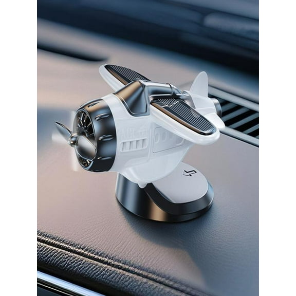Car Dashboard Decor, Solar Airplane,Solar Airplane, Solar Powered Aircraft for Car Tabletop Office Alloy Solar Energy Rotate Airplane Ornaments Car Ornaments Rotate Helicopter Decor
