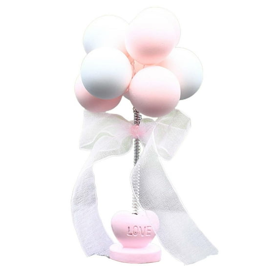 Car Dashboard Decoration, Colorful Balloons Dashboard Accessories, Cute Balloon Ornament for Desktop Home Office Boys Girls Birthday Gifts Light Pink
