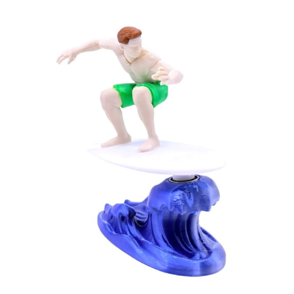 Car Dashboard Decorations Car Decorations Interior 3D Printed Surfer Dude Figurine Blue Base Car OrnamentforBeach Themed Car Interior Decor Green Single Pack