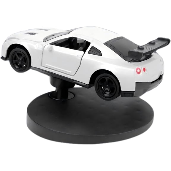 Car Dashboard Decorations – Drift & Turn Mini Car Model Ornament – Dynamic Interactive Automobile Decor for Enthusiasts Vehicle Interior Dashboard Drifting Decorations Accessories Gifts (White)