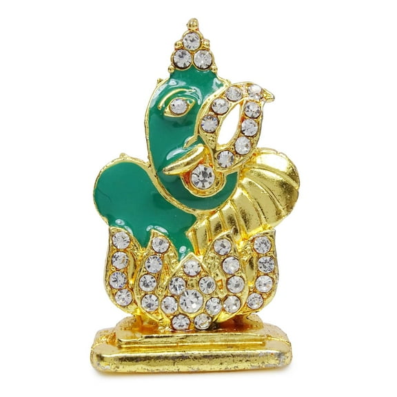 Car Dashboard Decorative Lord Ganesha Statue Office Table Gift Metal Dcor