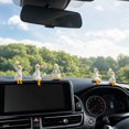 thumbnail image 1 of Car Dashboard Duck Ornament, White Duck Figurine with Flower, Cute Auto Interior Decor for Console Screen, Home Office Decor, 1 of 8