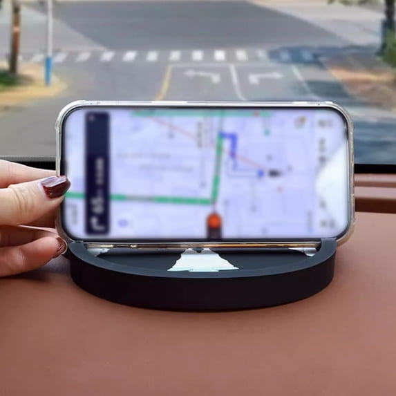 Car Dashboard Mat Non-Slip Phone Holder Pad, Universal Anti-Slip Organizer Tray for Cell Phone and Navigation Device, Cute Auto Interior Accessories for Sedan SUV Truck Vehicle Center Console