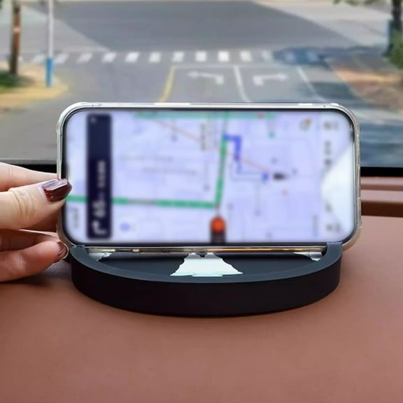 Car Dashboard Mat Non-Slip Phone Holder Pad, Universal Anti-Slip Organizer Tray for Cell Phone and Navigation Device, Cute Auto Interior Accessories for Sedan SUV Truck Vehicle Center Console