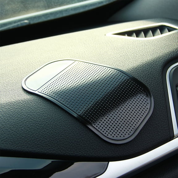 Car Dashboard Non-Slip Pad High Temp Resistant Silicone 13x6.5cm Double Sided Adhesive Washable Reusable Mobile Phone Storage for Car Interior Organizer