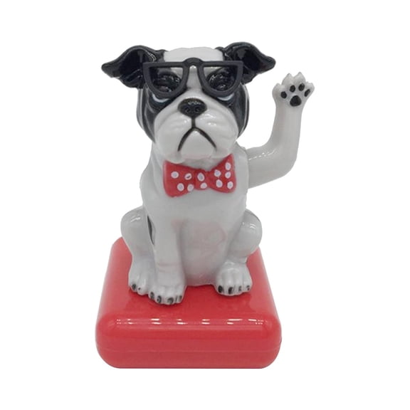 Car Dashboard Ornament, Lucky Dog Solar Power Toy Decoration