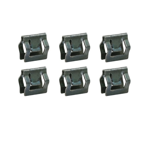 Car Dashboard Retainer Black Instrument Panel Metal Clips 7 x 10.4mm 6pcs