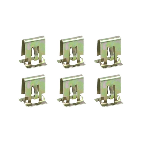 Car Dashboard Retainer Bronze Tone Instrument Panel Metal Clips 12 x 15mm 6pcs