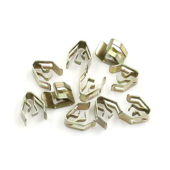 Car Dashboard Retainer Console Instrument Panel Trim Metal Clips 12.3 x 10.5mm 10pcs