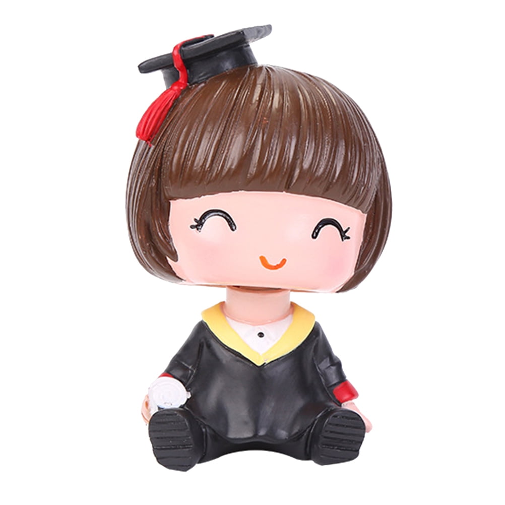 Car Dashboard Shaking 2021 Graduation Resin Figurines Statue Cake