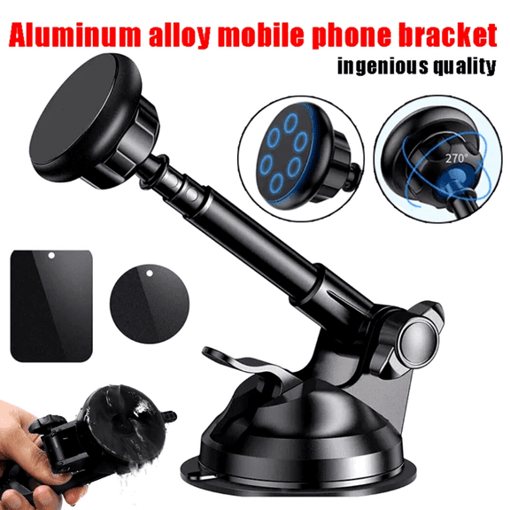Car Dashboard Windshield Phone Holder Magnetic Telescopic Mount Stand GPS