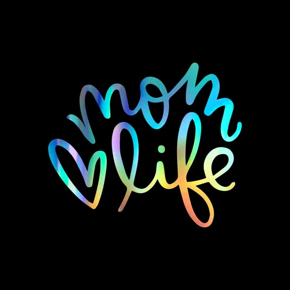 Car Decal Mom Life Heart 6 Inch Professional Sticker for Truck, Car, Tumbler, Cup, Laptop, Decor, Locker, Table, Window Mom Cute Kids