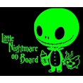 thumbnail image 1 of Car Decal Nightmare On Board Jack Skellington 6 Inch Green Professional Sticker for Truck, Car, Tumbler, Cup, Laptop, Decor, Locker, Table, Window, 1 of 4