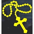 thumbnail image 1 of Car Decal Rosary Beads Christian Catholic 6 Inch Yellow Professional Sticker for Truck, Car, Tumbler, Cup, Laptop, Decor, Locker, Table, Window,YELLOW, 1 of 4