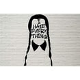 thumbnail image 1 of Car Decal Wednesday Addams I Hate Everything 6 Inch Professional Sticker for Truck, Car, Tumbler, Cup, Laptop, Decor, Locker, Table, Window Addams Family, 1 of 4