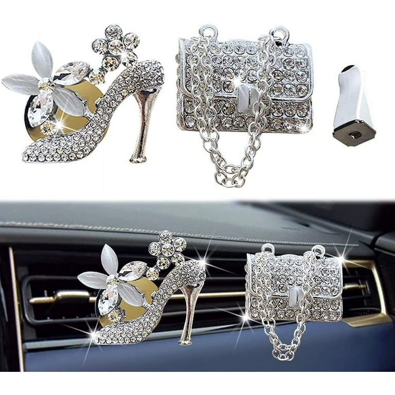 Car Decor Car Fresheners for Women Bling Car Accessories Car Air Outlet Decoration Bling Car Accessories for Women Car Aromatherapy Bag (High Heels