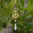 thumbnail image 1 of Car Decor Hanging Car Ornament Moon with Natural Amethyst Beads, 1 of 6