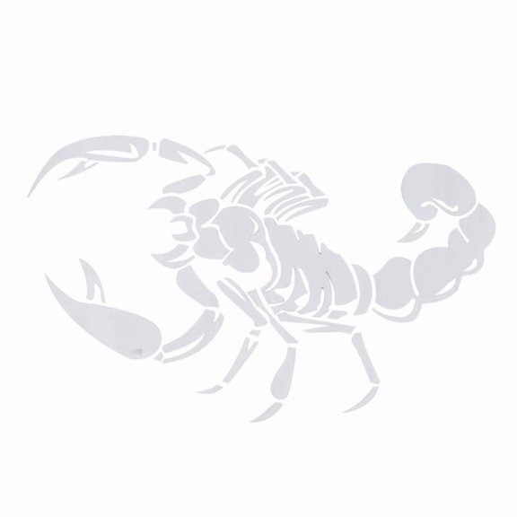 Car Decoration 3D Decal Sticker Cool Vinyl Sticker, White 40cm
