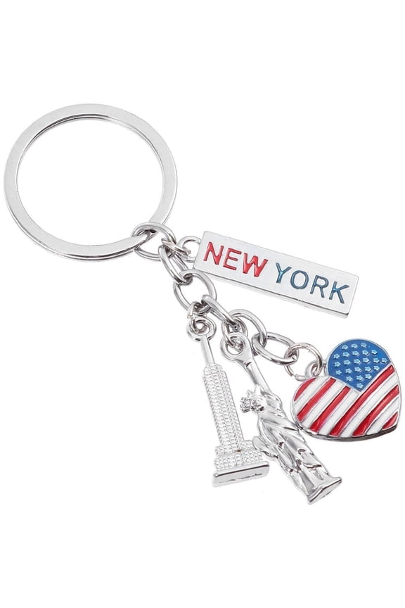 American Flags National Day Keychains,with New York Sign Key Chain