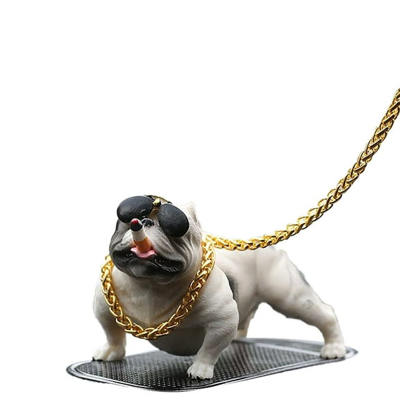 Car Decoration Ornaments Cool Dog Dashboard Bullys Puppy Figurine For Auto Accessories Home Office Desktop Decor