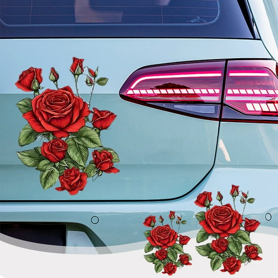 Car Decoration Stickers Car Decals Stickers For Outside Of Car Romantic Rose Wall Stickers Bathroom Tiles Waterproof Stickers Clearance Under 10$!