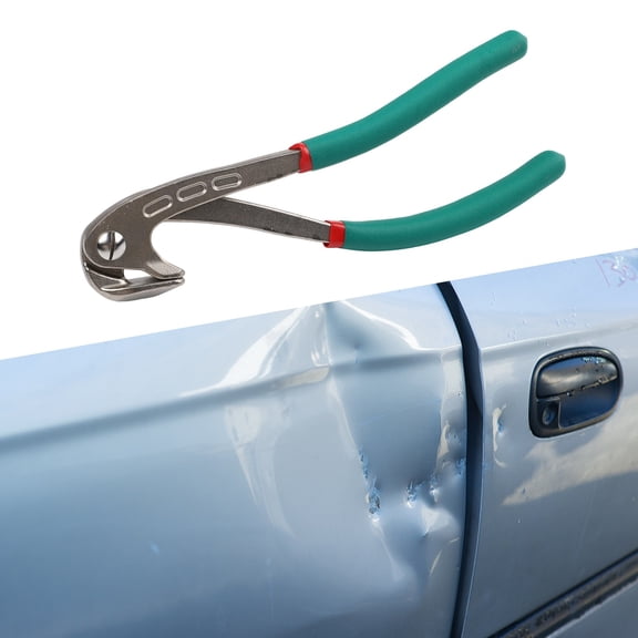Car Dent Repair Pliers for Edge Clamp and Wheel Panel Flattening, Auto Body Tools with Stable Grip Design, for Precision Dent Removal and Reshaping,Green