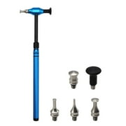 Car Dent Repair Tool Kit, 6 PCS Paintless Removal Tools Telescopic Aluminum Alloy Hammer with 5 Replacement Heads for DIY Dent Repair on Cars, Blue