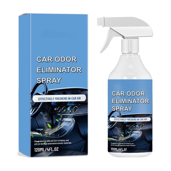 Car Deodorant Spray, Plant-Based Auto Air Freshener Mist for Odor Elimination, Interior Cleaner Scent for Daily Use Blue