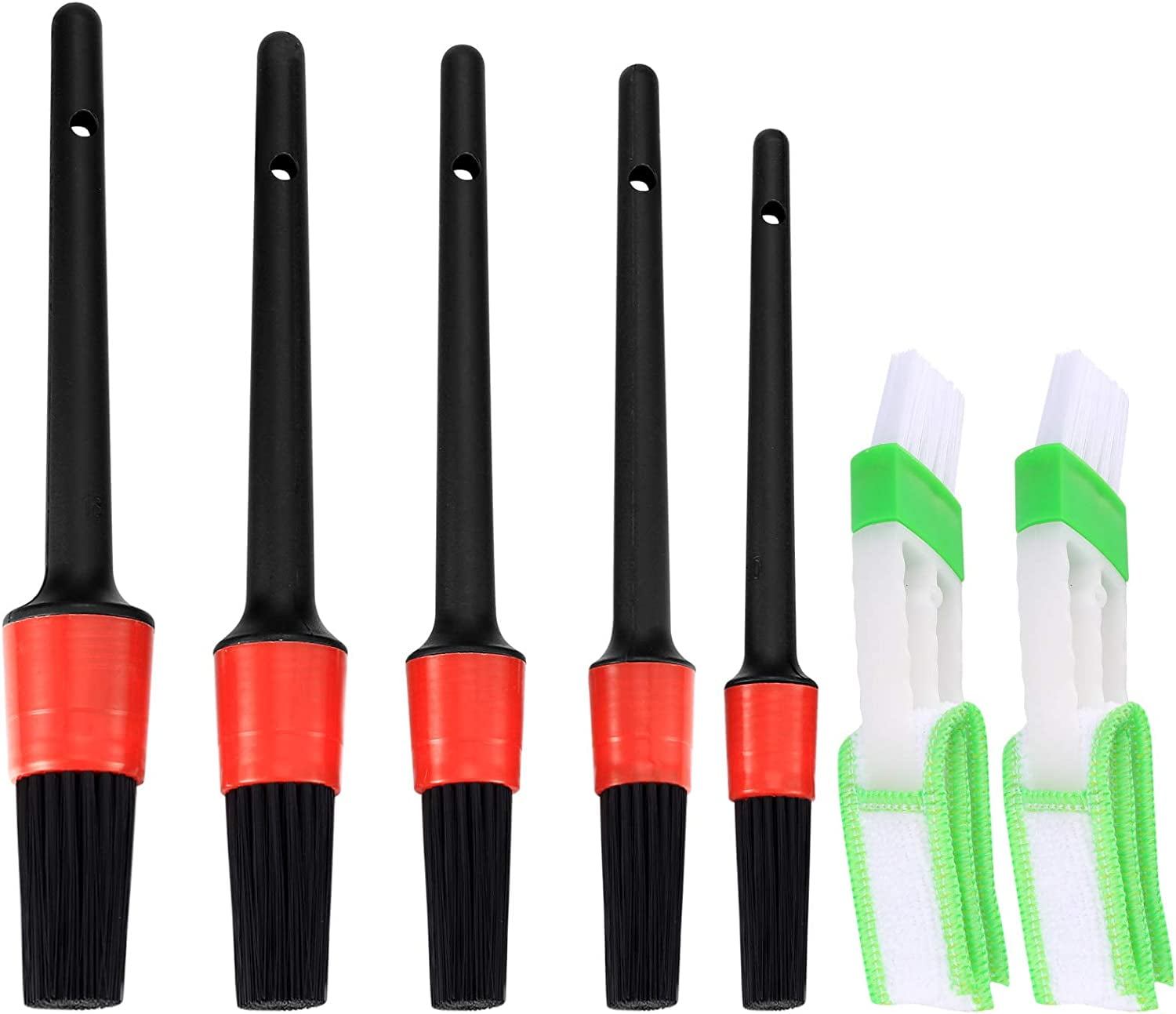 Car Detailing Brush Set, Includes 5 Pcs Automotive Detail Brushes, 2