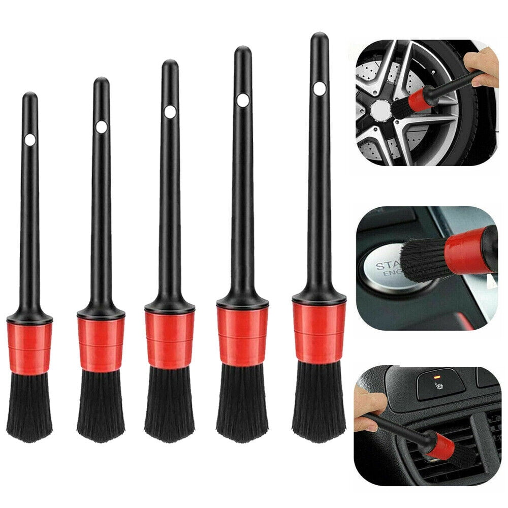 Natural Wool Car Grille Wheel Rims Tire Seat Engine Brush Wash Cleaning Tool US