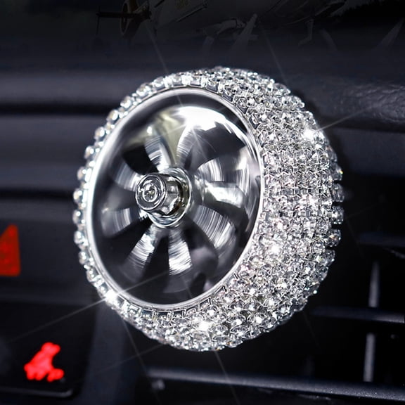 Car Diamond Perfume Conditioner Outlet Perfume, Solid Air Freshener, Natural Plant Extracts, Wind Rotating Dispersion, Easy Installation, Safe and Long-Lasting Car Aroma