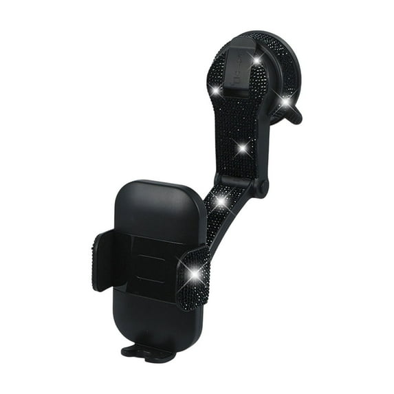 Car Diamond Phone Mount – 360° Rotating Suction Cup Holder (5.3in Universal Design, 0.79lb Lightweight)