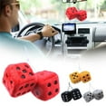 thumbnail image 1 of Car Dice Pendant under $5! CQCYD Colorful Dice Car Pendant, Plush Hanging Ornament for Rearview Mirror, Soft Fuzzy Decor for Auto Interior, 1 of 9