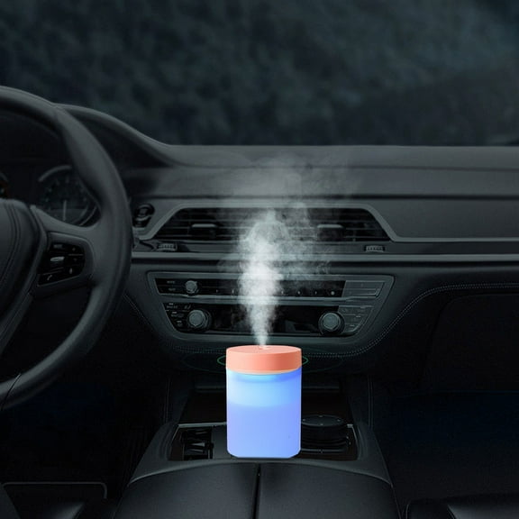 Taicans Car Diffuser Humidifier,200ML Car USB Humidifier with LED Light - Mini Portable Aroma Diffuser for office/Home,Continuous/Intermittent Spray,3.5H Runtime