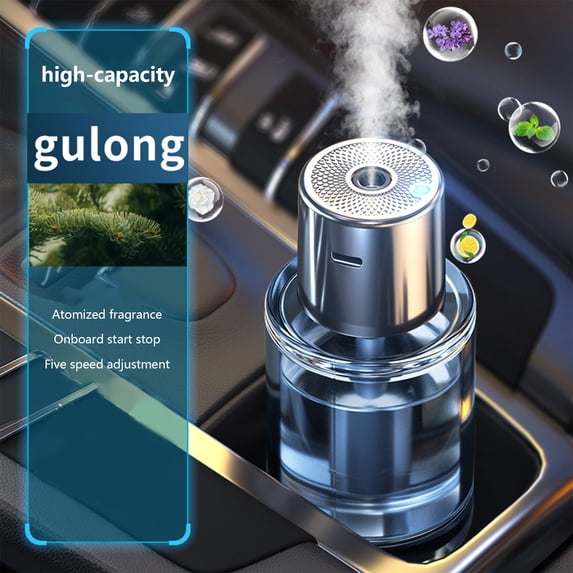 Car Diffuser Humidifier Aromatherapy Essential Oil Diffuser USB Cool Mist Mini Portable Diffuser For Car Home Office Bedroom (120ml)