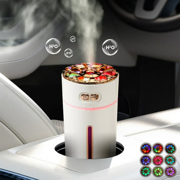 Car Diffuser Humidifier USB Aromatherapy Essential Oil Diffuser Car Air Freshener Diffuser USB Cool Mist Mini Portable Diffuser for Car Home Office Bedroom