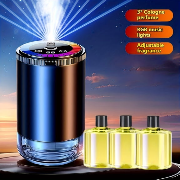 Car Diffuser Humidifier - USB Cool Mist Essential Oil Air Freshener, Mini Portable Aroma Diffuser for Car Home Office Bedroom, Modern Car Fragrance Gadget