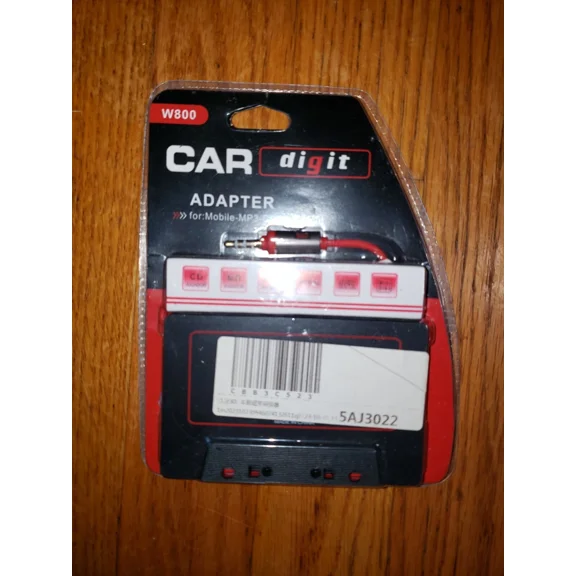 Car Digit W800 Car Audio Systems Stereo Cassette Tape Adapter - Black