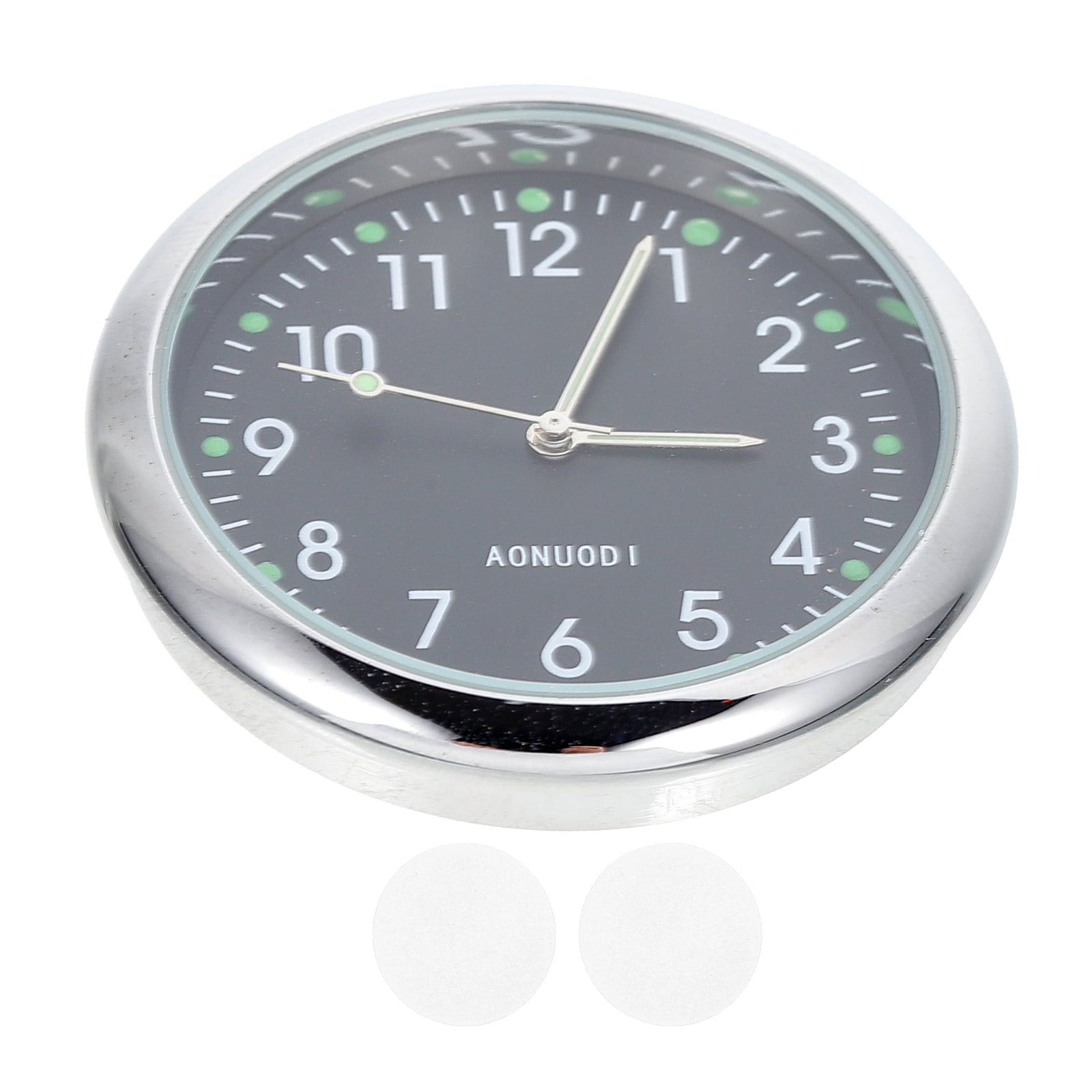 Car Digital Clock Stick on Metal Trim Clocks Decor Decorative Sticky