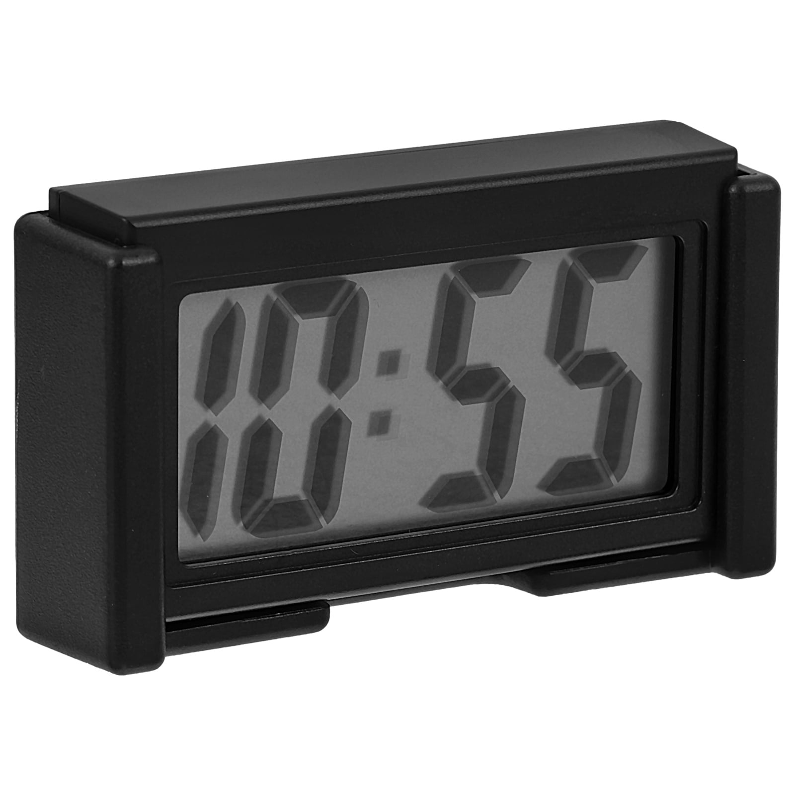 Car Digital Clock Stick on Mini Nightstand Automotive Dashboard Plastic