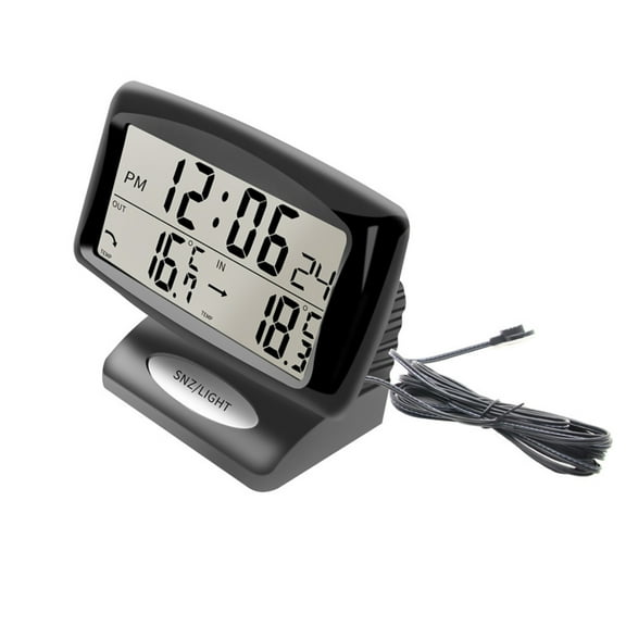 Car Digital Clock Thermometer, Multi-Functional Car Dashboard Thermometer with Backlight Display Function