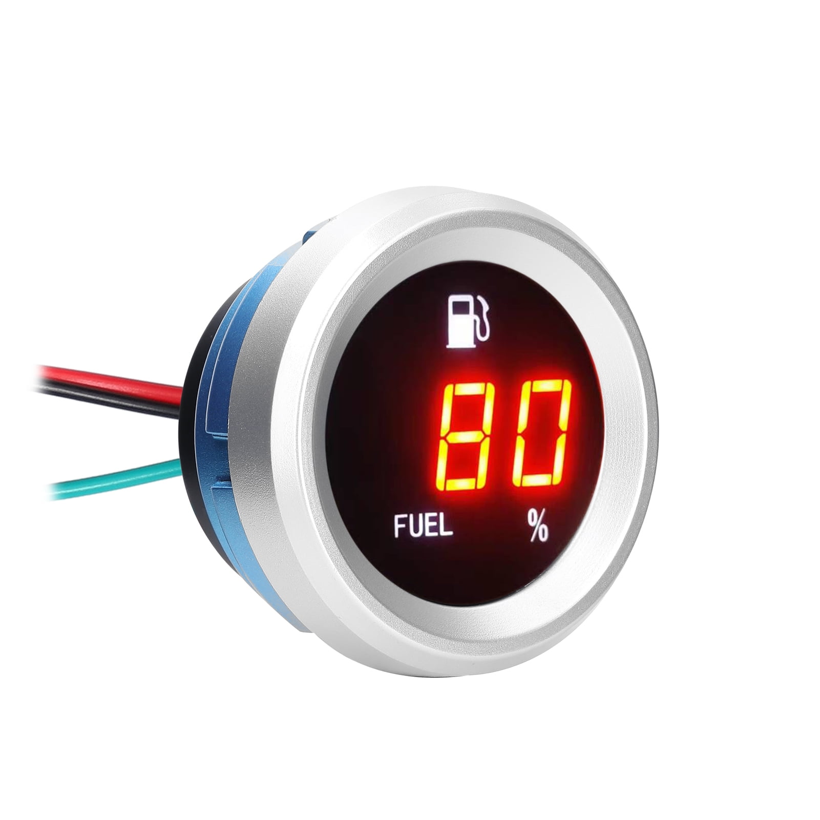 Car Digital Fuel Level Gauge Flashing Alarm Portable Fuel Level
