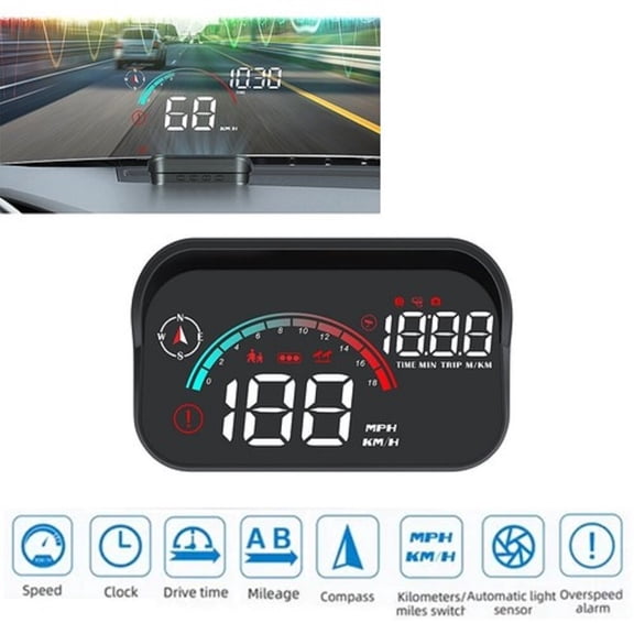 Car Digital GPS Speed MPH HUD Head up Display Speedometer Windshield Projector