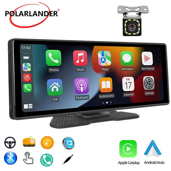 Car Display 10.26" Portable With Rear View Camera USB/TF Bluetooth Touch Screen High-definition Large Screen Navigation Wireless Carplay Android Auto