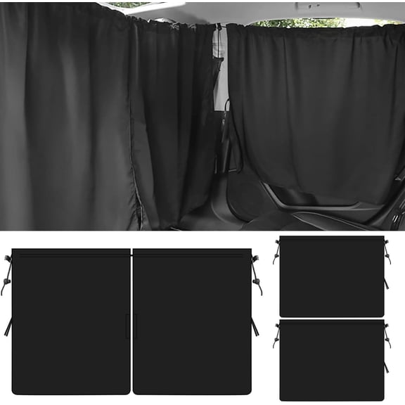 Car Divider Curtain,3PCS Car Window Shades, Wide Car Privacy Blackout Shades & Side Windows Divider Curtain Baby Shades,Van Truck SUV Accessories for Car Camping Sleeping Accessories