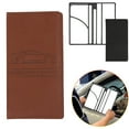 thumbnail image 1 of Car Document Organizer Insurance Card Holder, Business Card Holder, Professional Drivers Card Holder, Secure Closure Holds License Cards, Brown 5x9.45 Inch (1Pcs), 1 of 4