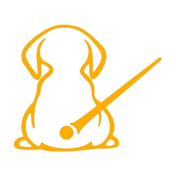 Car Dog Rear Wipers Windshield Decals, Cute Animal Puppy Auto Rear Window Wiper Sticker, Waterproof Cartoon Funny Dog Moving Tail Stickers, Universal Car Accessories (Orange)