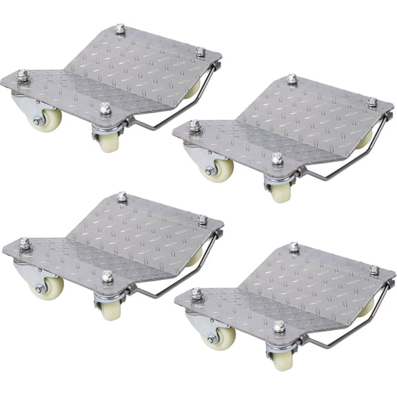 , Car Dolly, Heavy Duty Wheel Dolly,4 Tire Wheel Dolly Car Stakes 6000lbs Capacity, Gray ,Metal ,