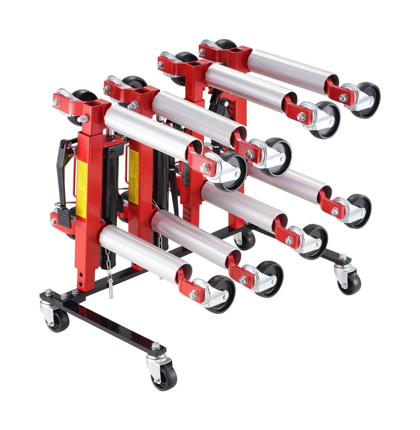 Car Dolly Rack - 4 Dolly Storage Organizer with 360° Wheels - Hydraulic ...