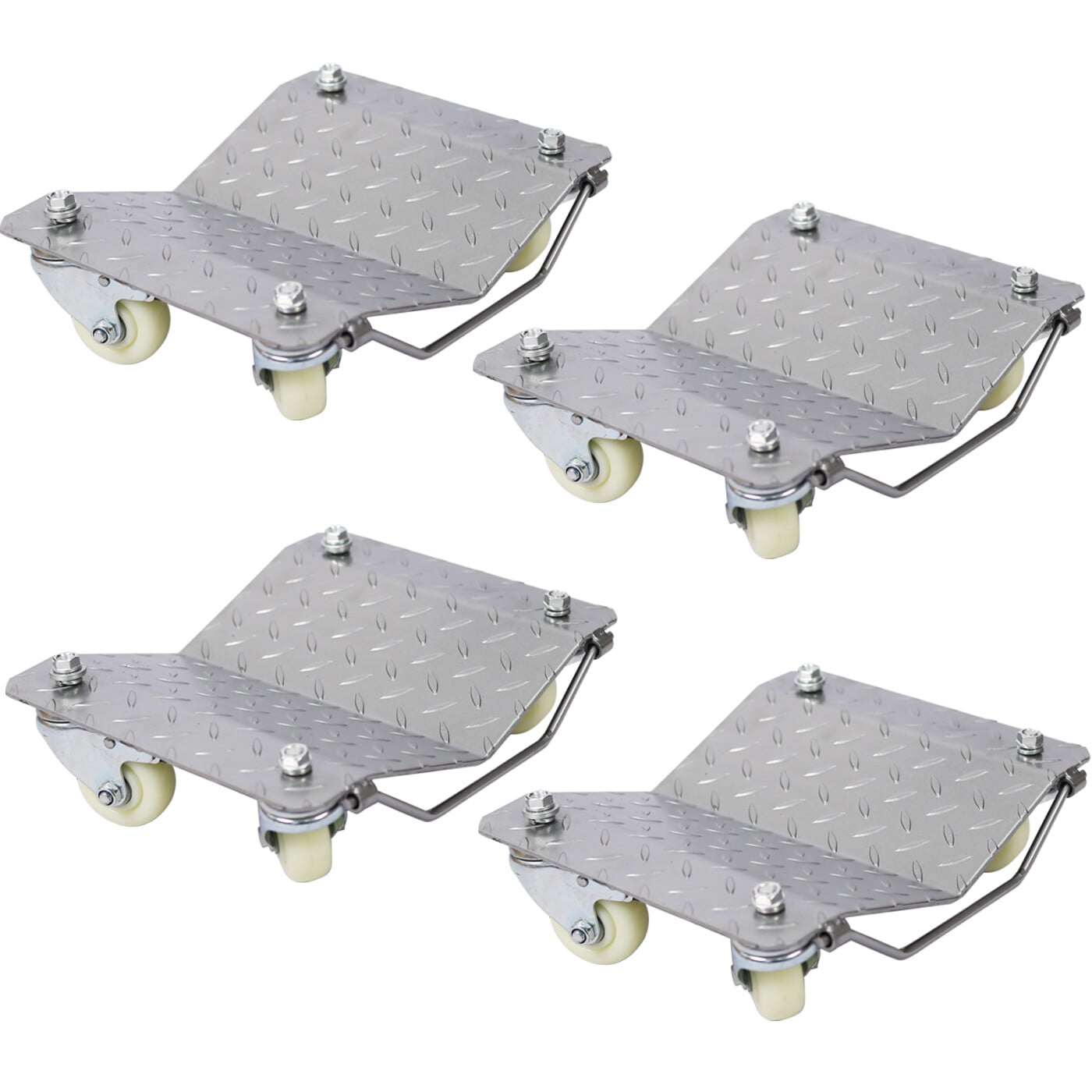 Car Dolly Set of 4, 6000 lbs/2722kg Heavy Duty Wheel Dolly with Brakes & 360 Degree Rotatable Wheel , Car Moving Dolly for Cart Moving Cars, Trucks, Trailers, Motorcycles, and Boats